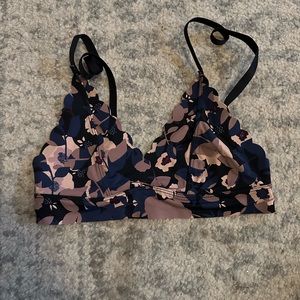 Pink and blue floral bralette new without tags